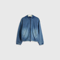 Sweat jacket with denim effect