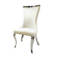 Modern Side Chairs with Decorative Fabric and Metal Legs
