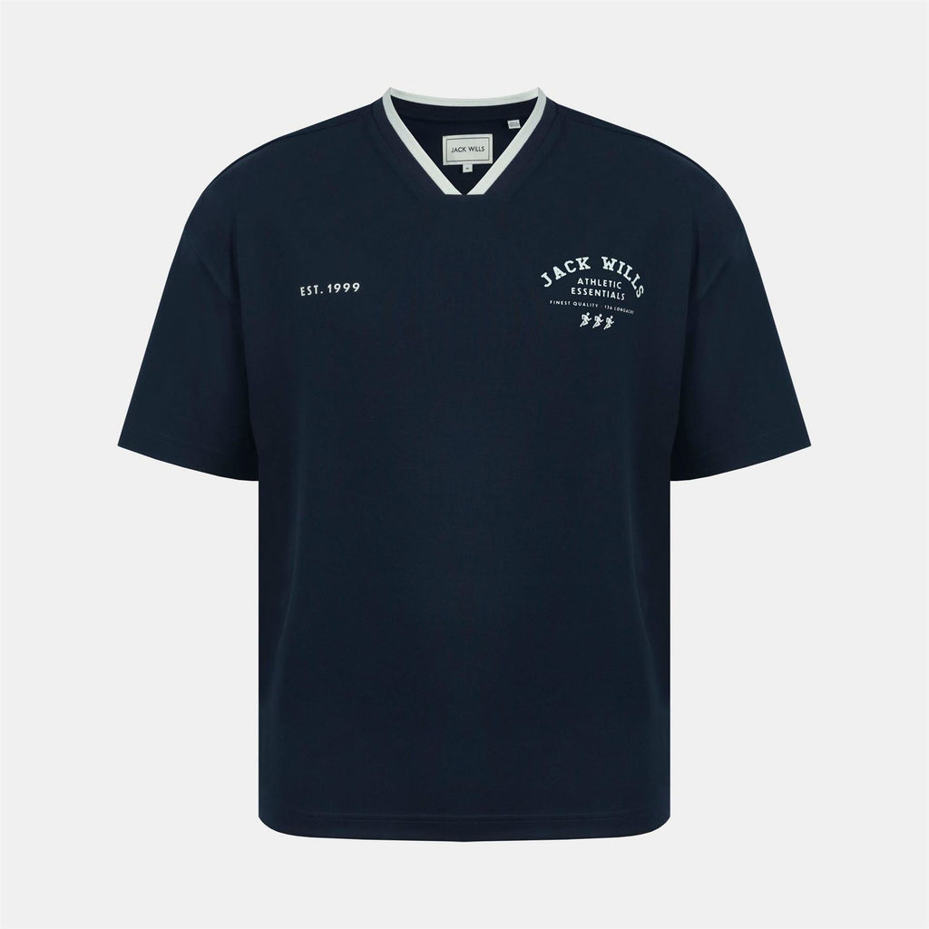 Jack Wills V Neck Short Sleeve Oversized T Shirt