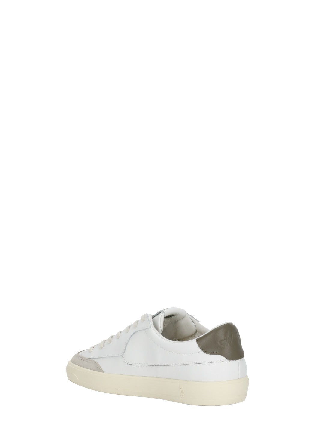 White Windscape Low Suede Leather Low-Top Sneakers