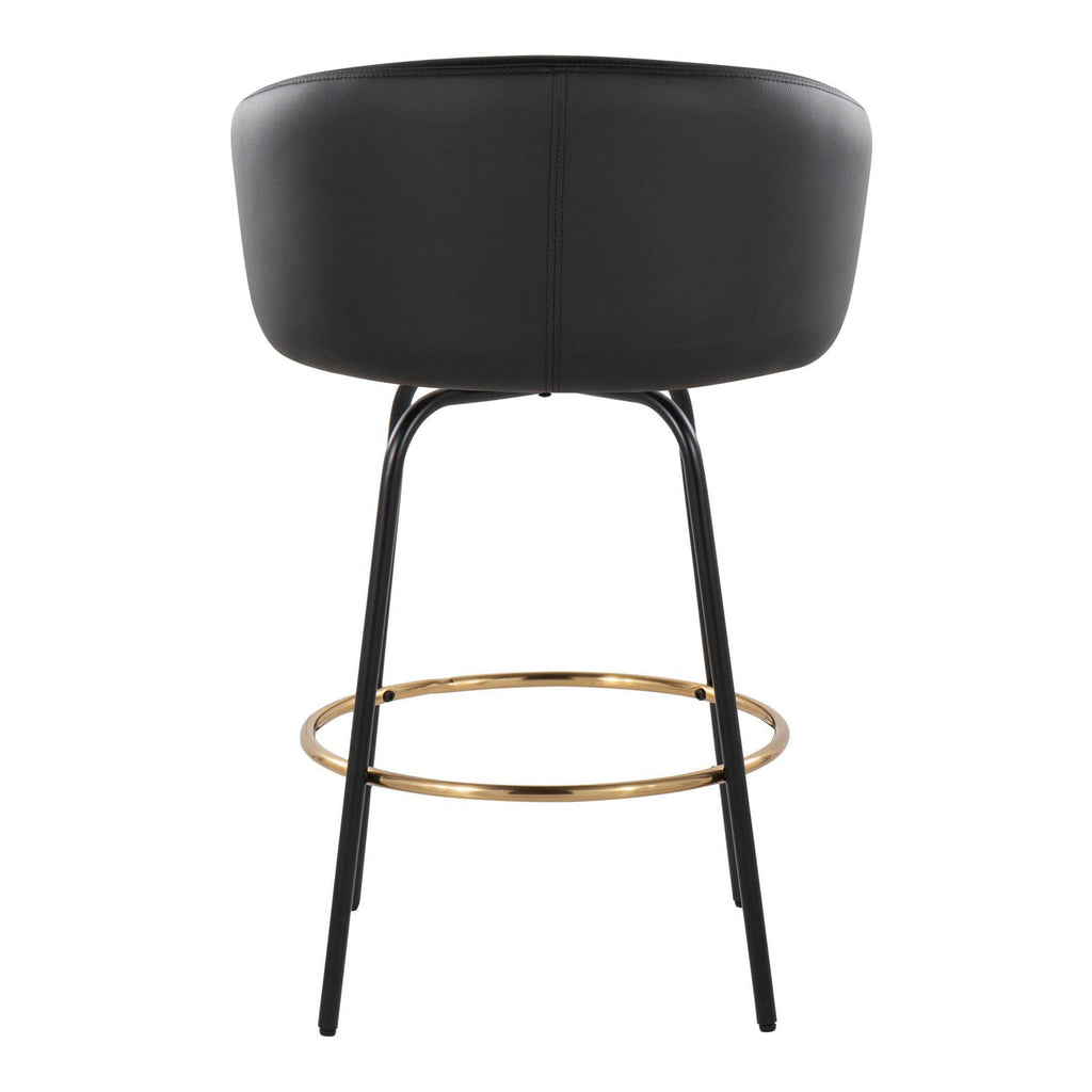 Contemporary Swivel Stools with Supportive Backrests