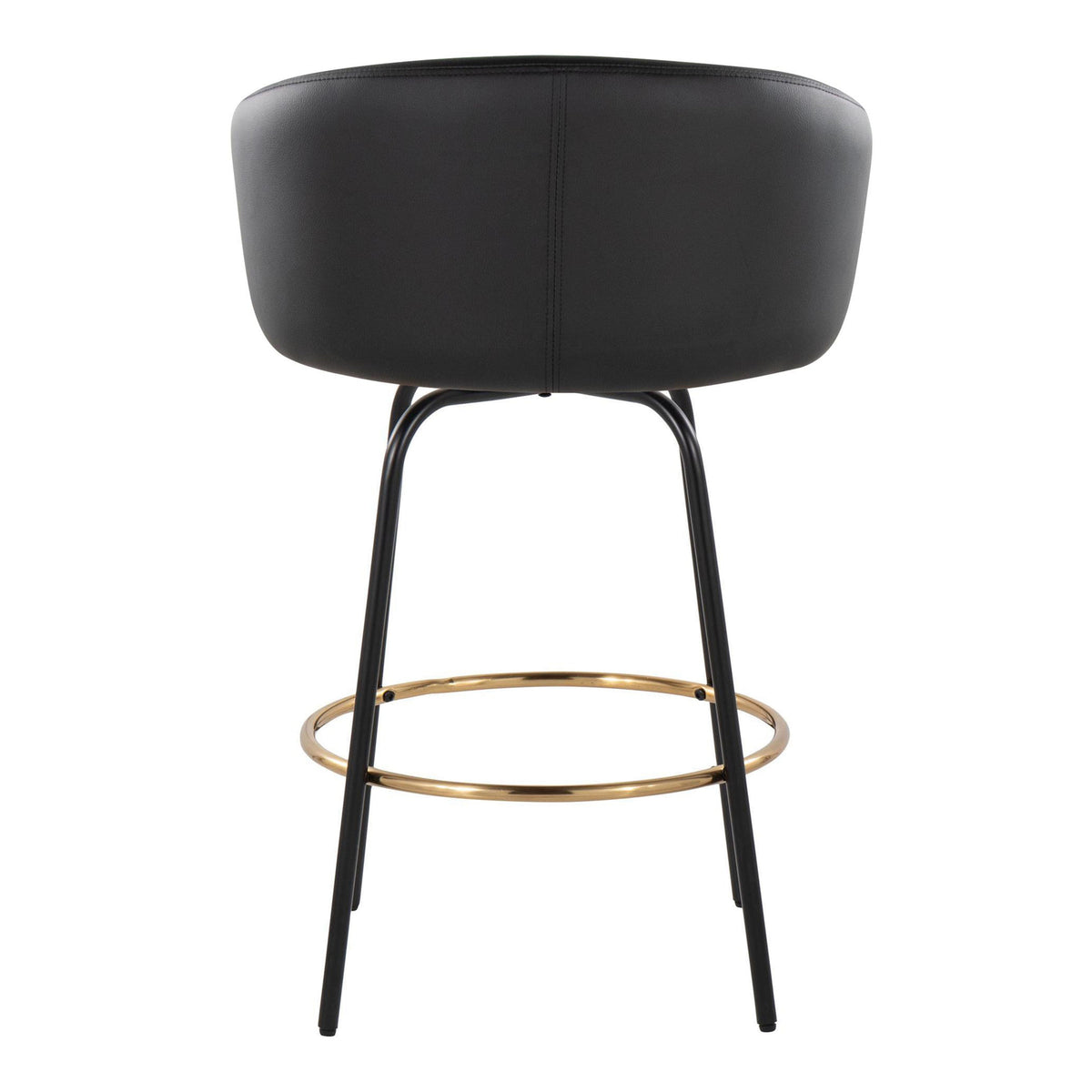 Contemporary Swivel Stools with Supportive Backrests
