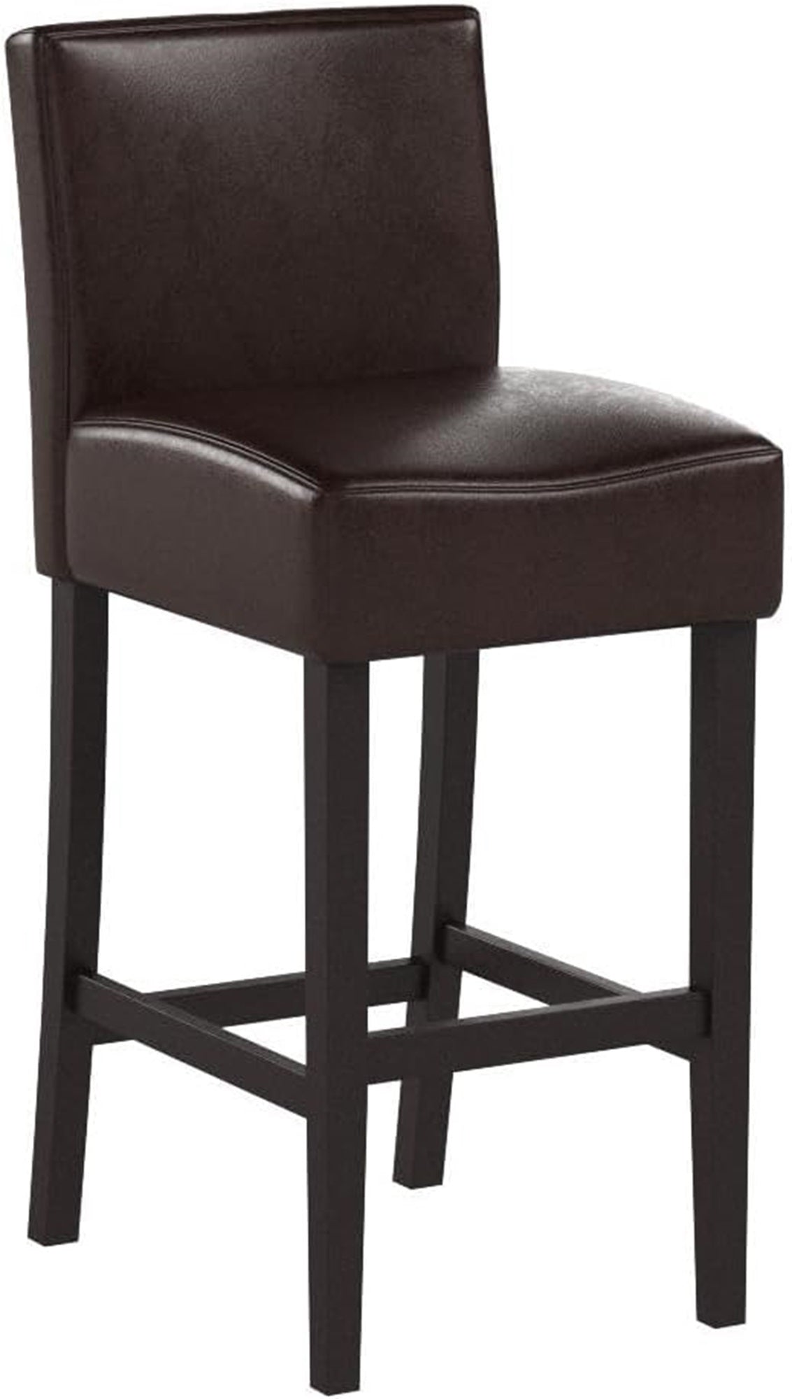 Leather Upholstered Bar Stools with Wood Frames