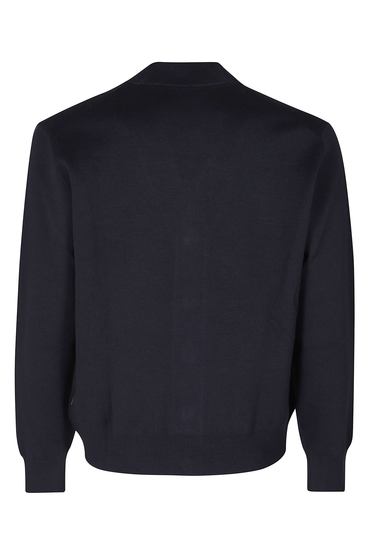 Blue Merino Wool V-Neck Cardigan