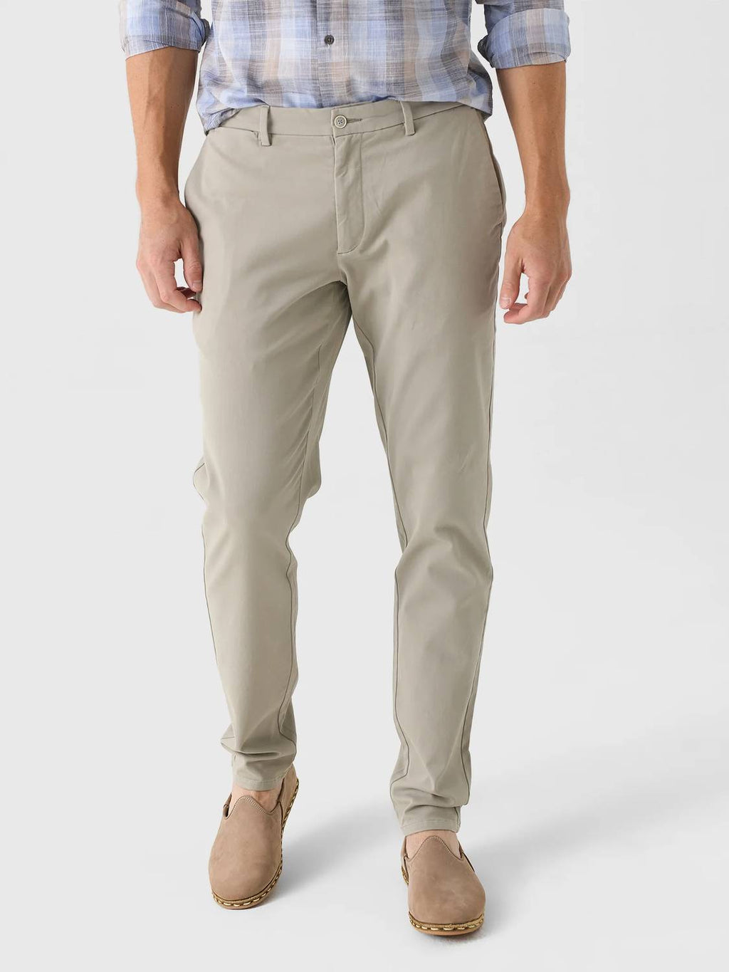 Flex Terry Comfort Stretch Chino Pants In Almond