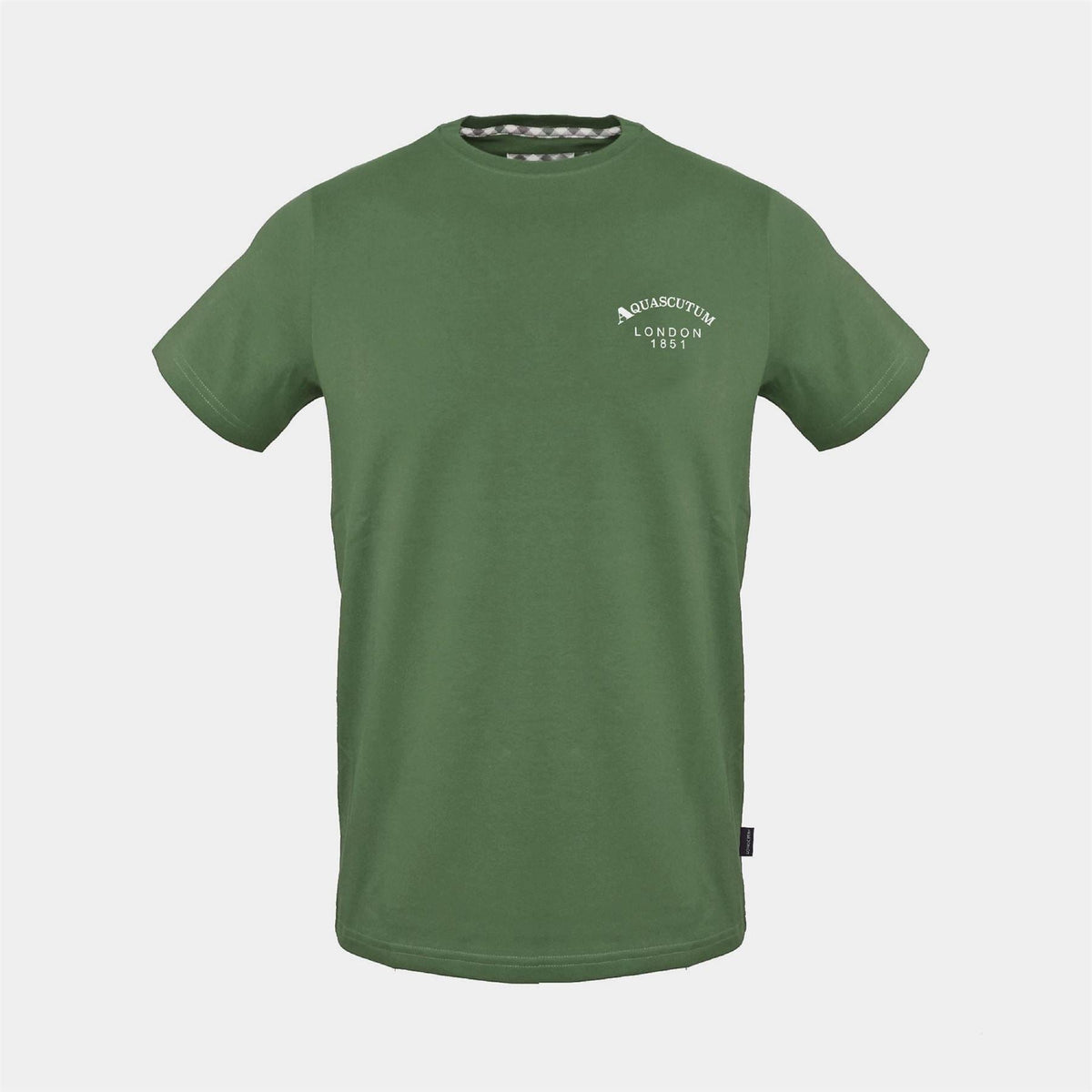 Aquascutum Crew Neck Short Sleeve Text Graphic T-Shirt
