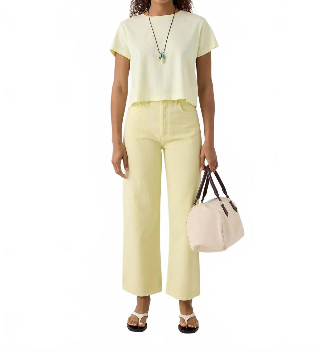 Ren Wide Leg Jeans In Lemon Zest