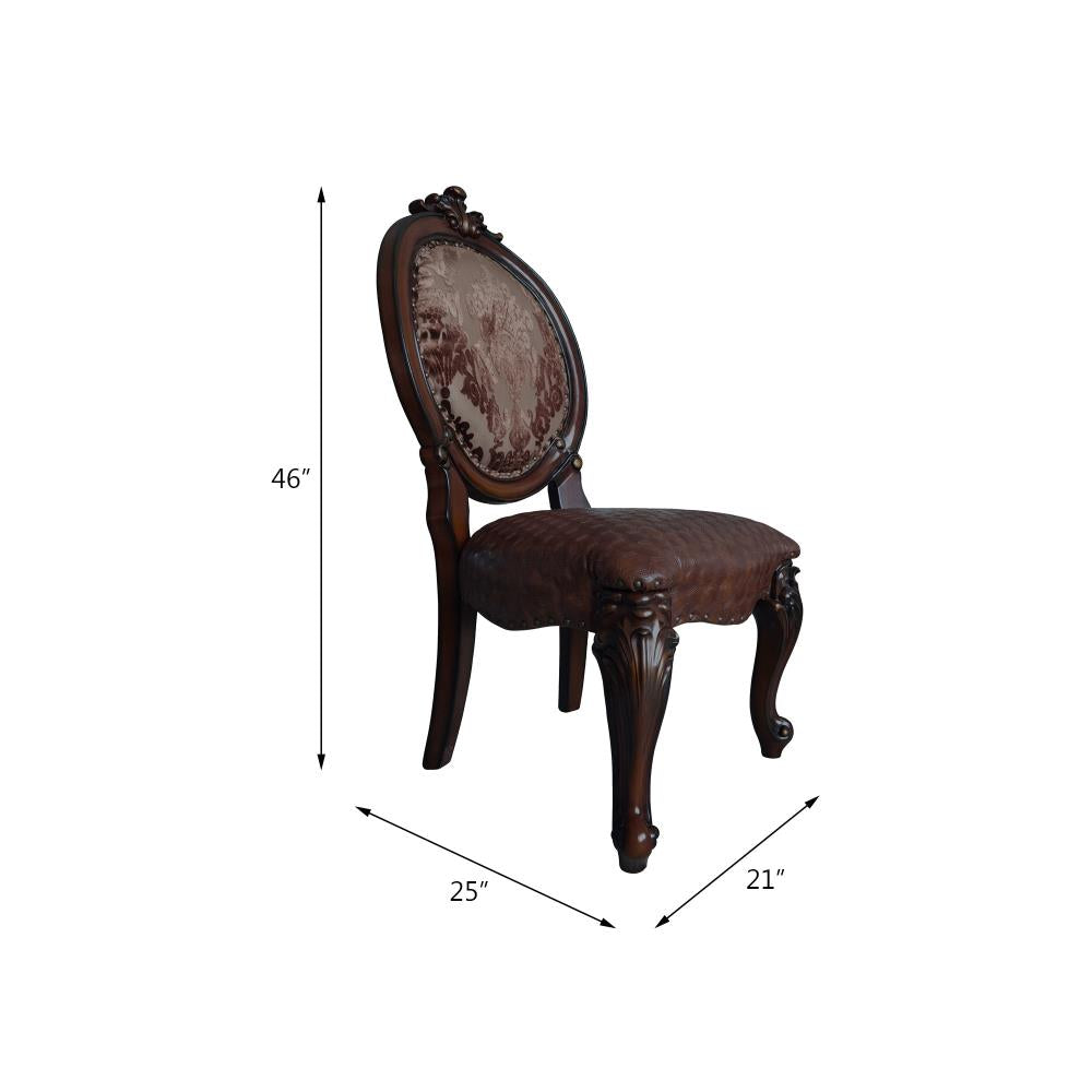 Classic Side Chairs with Curved Legs and Supportive Frames