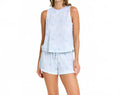 Star Seeker Tank Shortie Set In Saltwater Sonata
