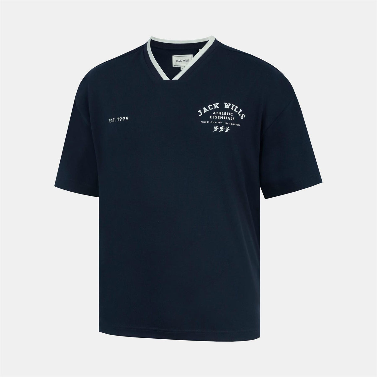 Jack Wills V Neck Short Sleeve Oversized T Shirt
