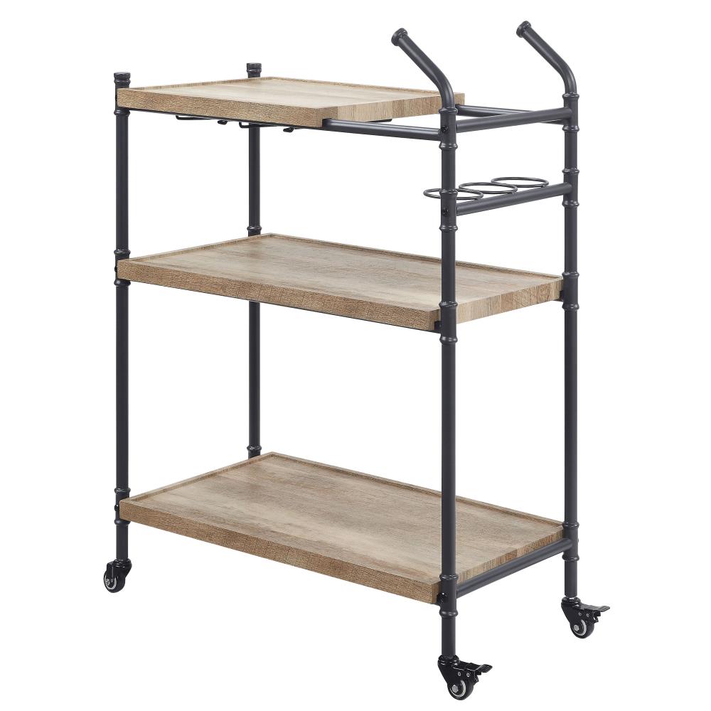Utility Cart with Two Storage Shelves