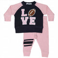 Girl's Football Fan Thermal Set In Pink