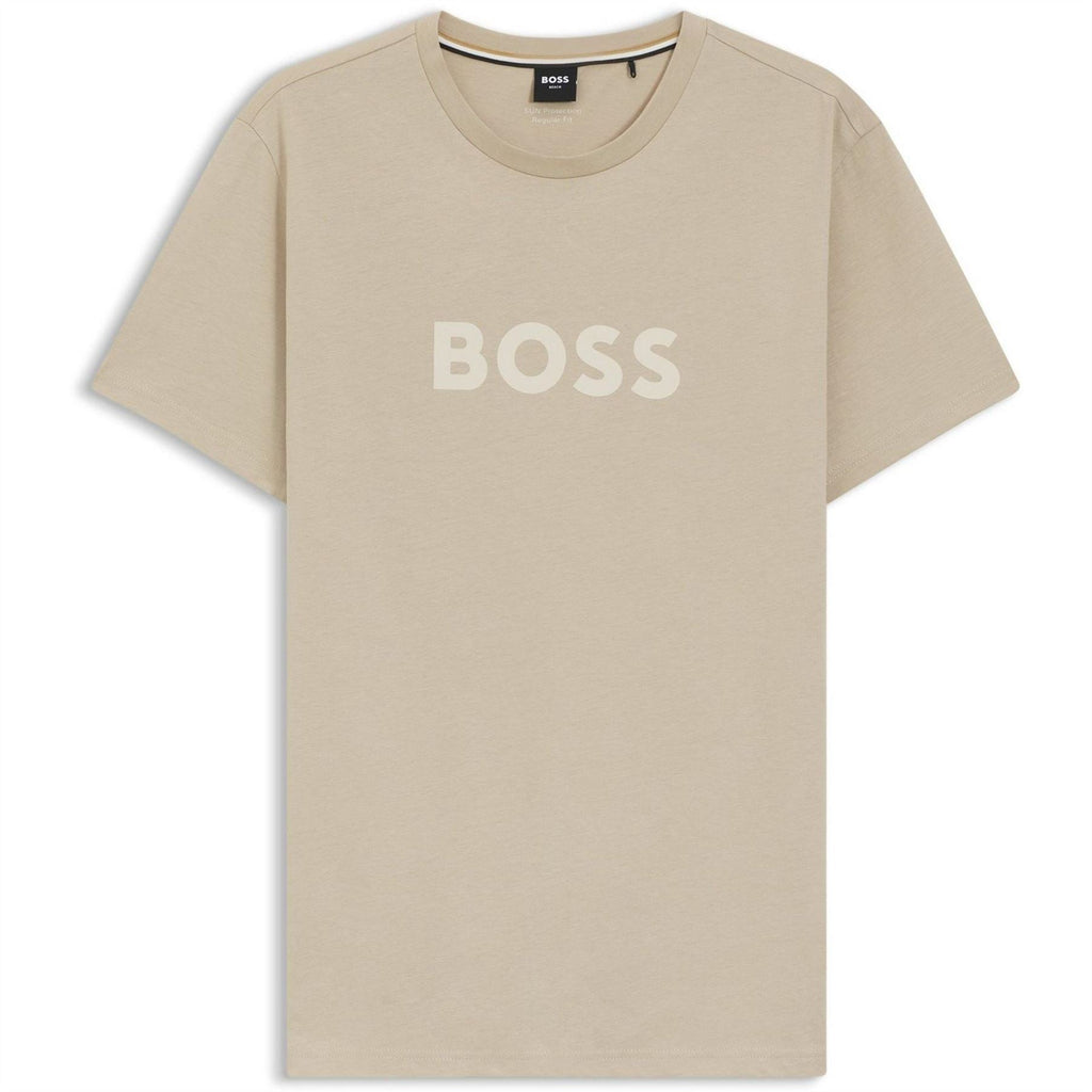Boss Wordmark Printed Logo Crew Neck Short Sleeve T-Shirt