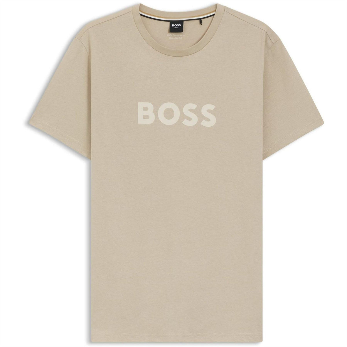 Boss Wordmark Printed Logo Crew Neck Short Sleeve T-Shirt