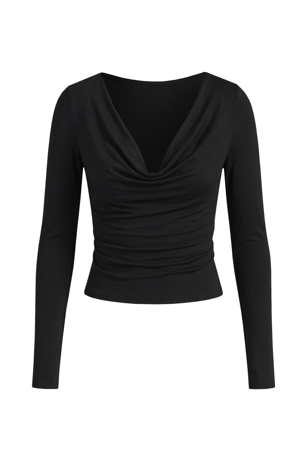 Cowl Neck Long Sleeve Top