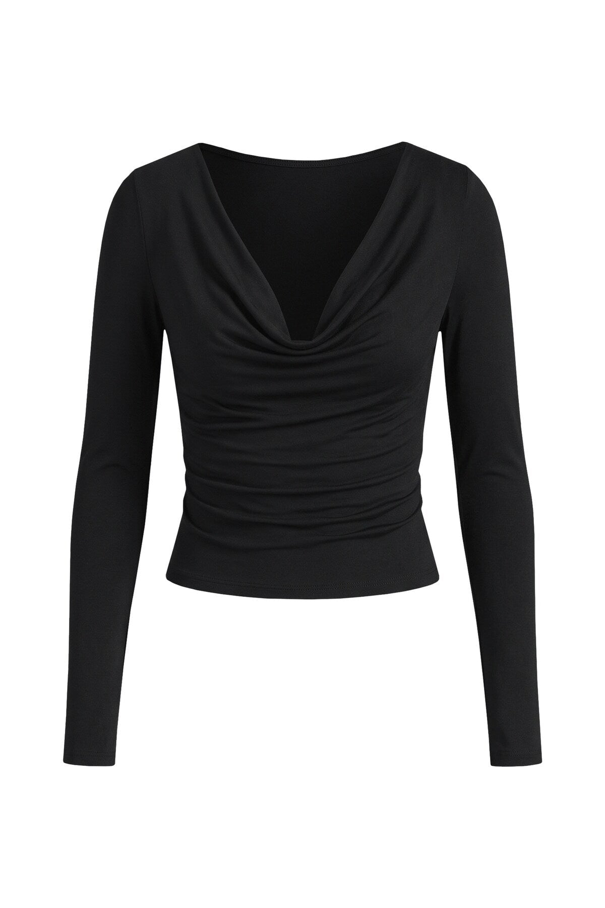 Cowl Neck Long Sleeve Top
