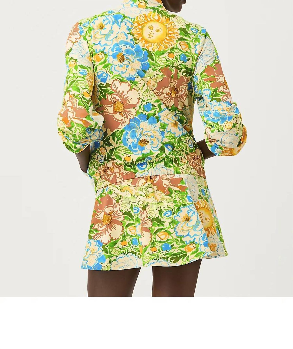 Upf 50+ Luxletic Aegean Jacket In Rutabaga Sympeony