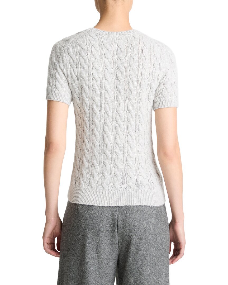 Vince Wool & Cashmere-Blend Cable T-Shirt