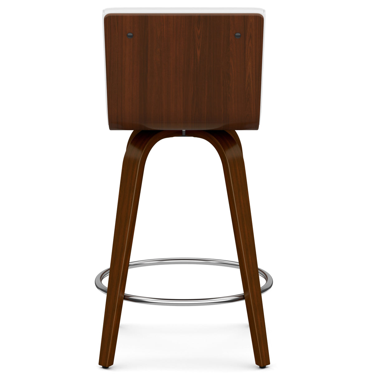 Swivel Counter Height Stool with Vegan Leather Seat