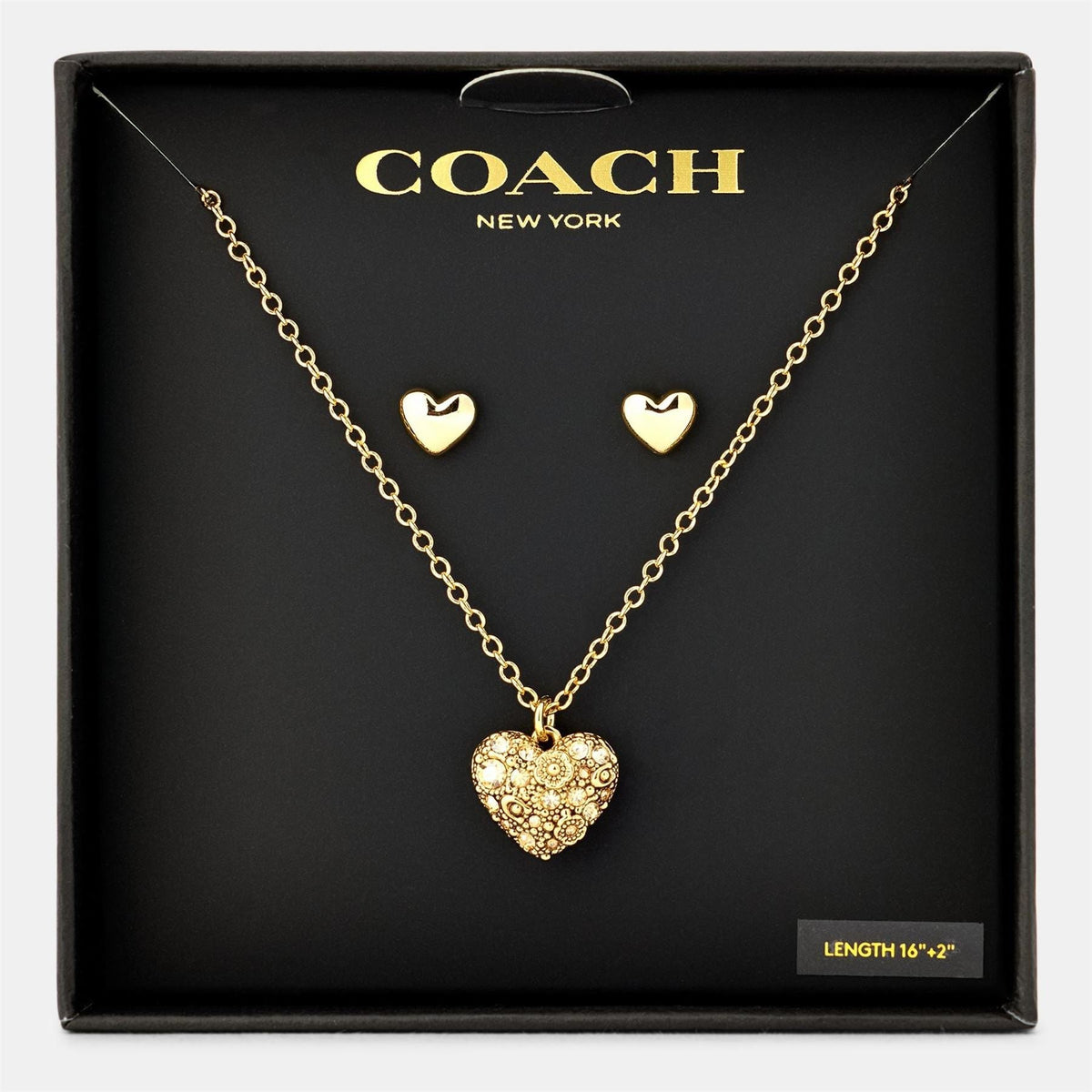 Coach Heart Charm Pendant with Chain