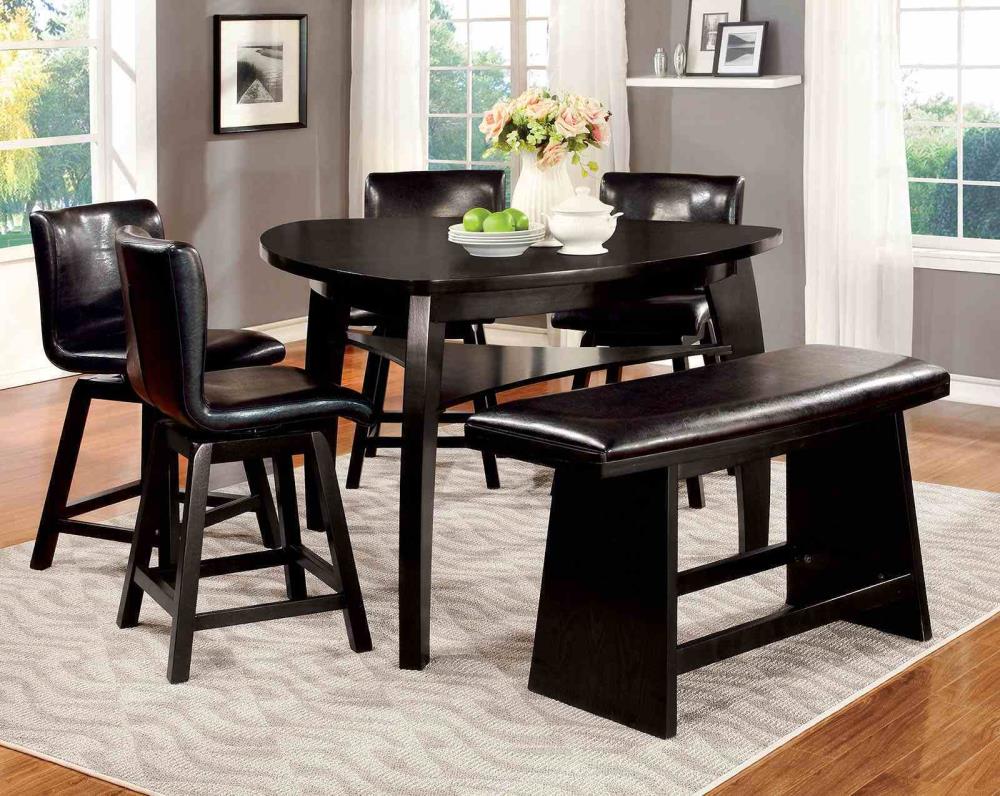 Set of 2 Contemporary Counter Height Chairs with Padded Seats
