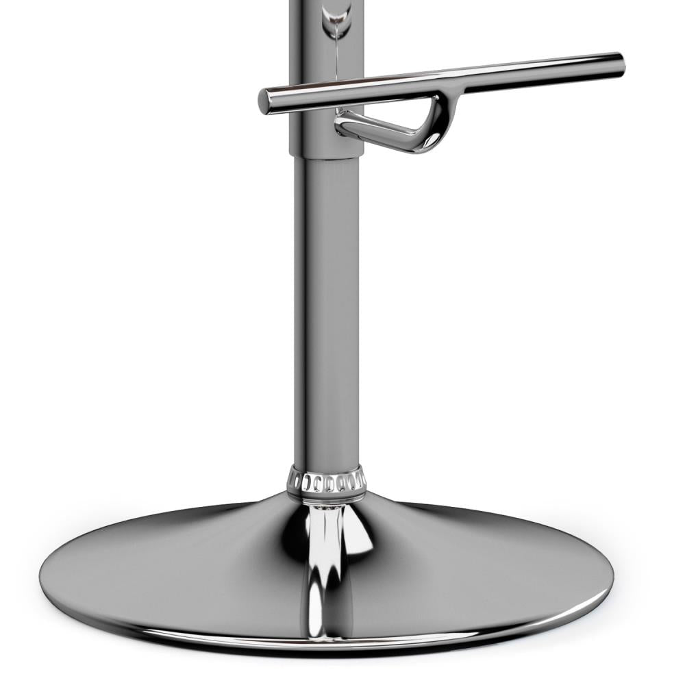 Mid-Century Modern Swivel Bar Stool with Footrest