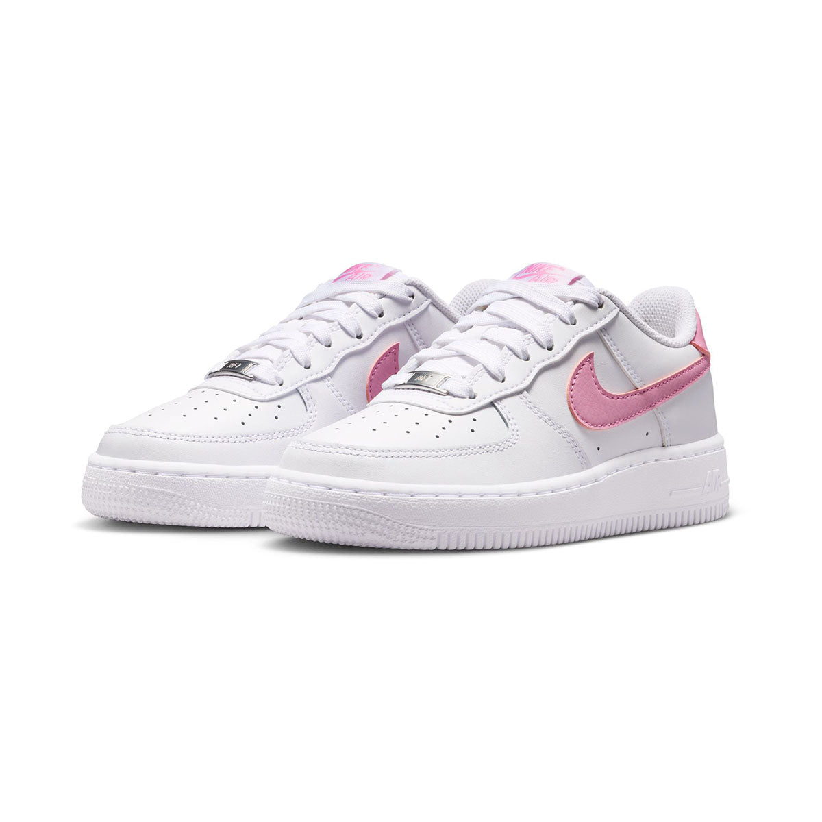 Nike Air Force 1 'White Pink Rise' Big Kids' Shoes