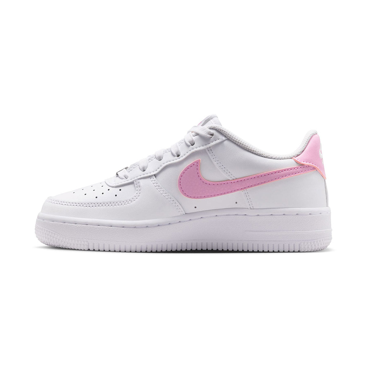 Nike Air Force 1 'White Pink Rise' Big Kids' Shoes