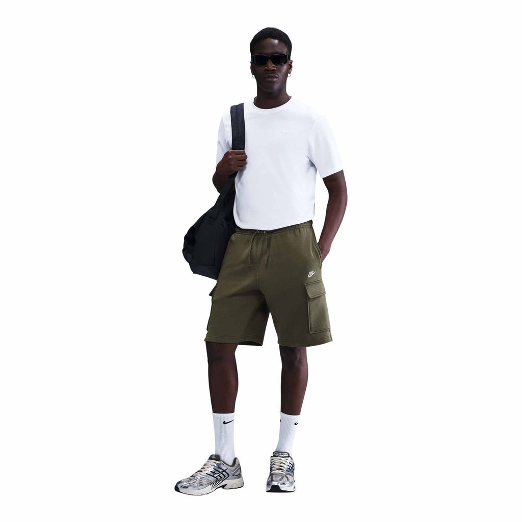 Nike Club Mens Fleece Cargo Pocket Shorts (Medium Olive)
