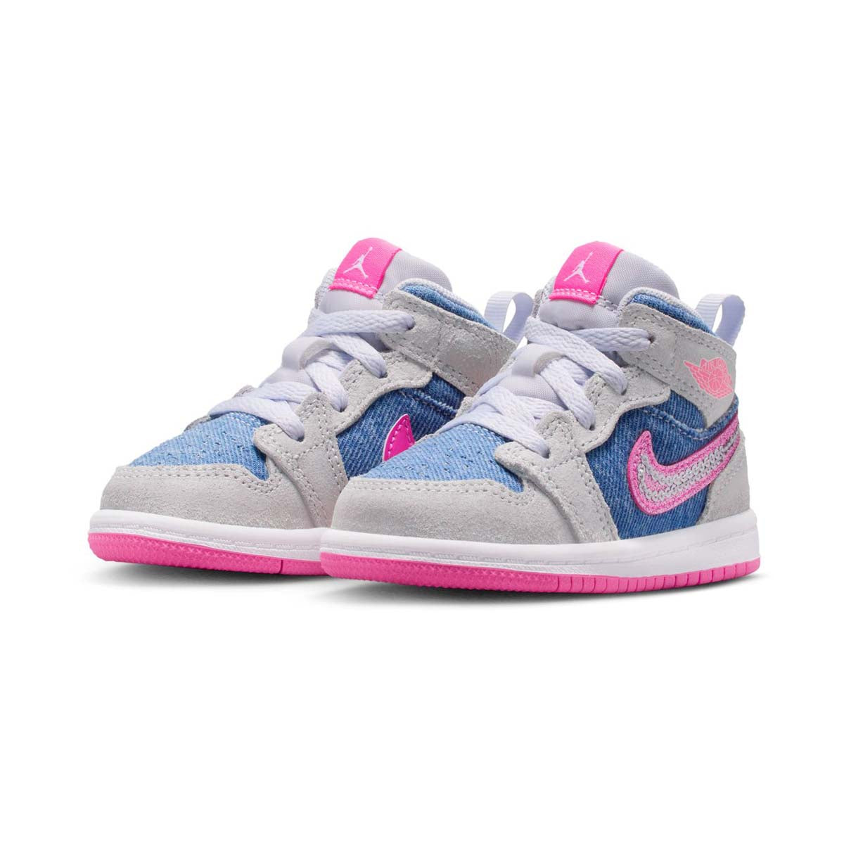 Jordan 1 Mid SE 'Denim Sequin' Baby/Toddler Shoes