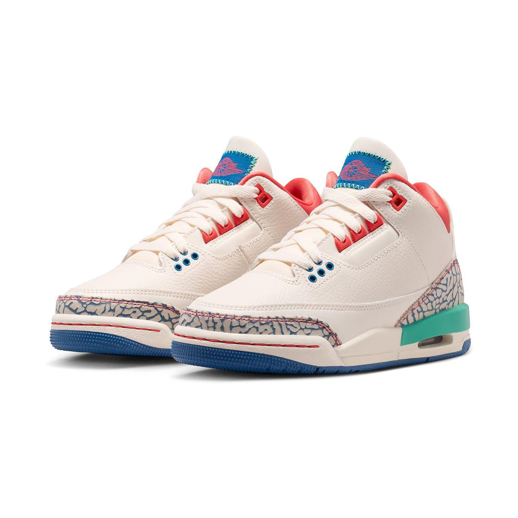 Air Jordan 3 Retro 'Chalk and True Blue' Big Kids' Shoes
