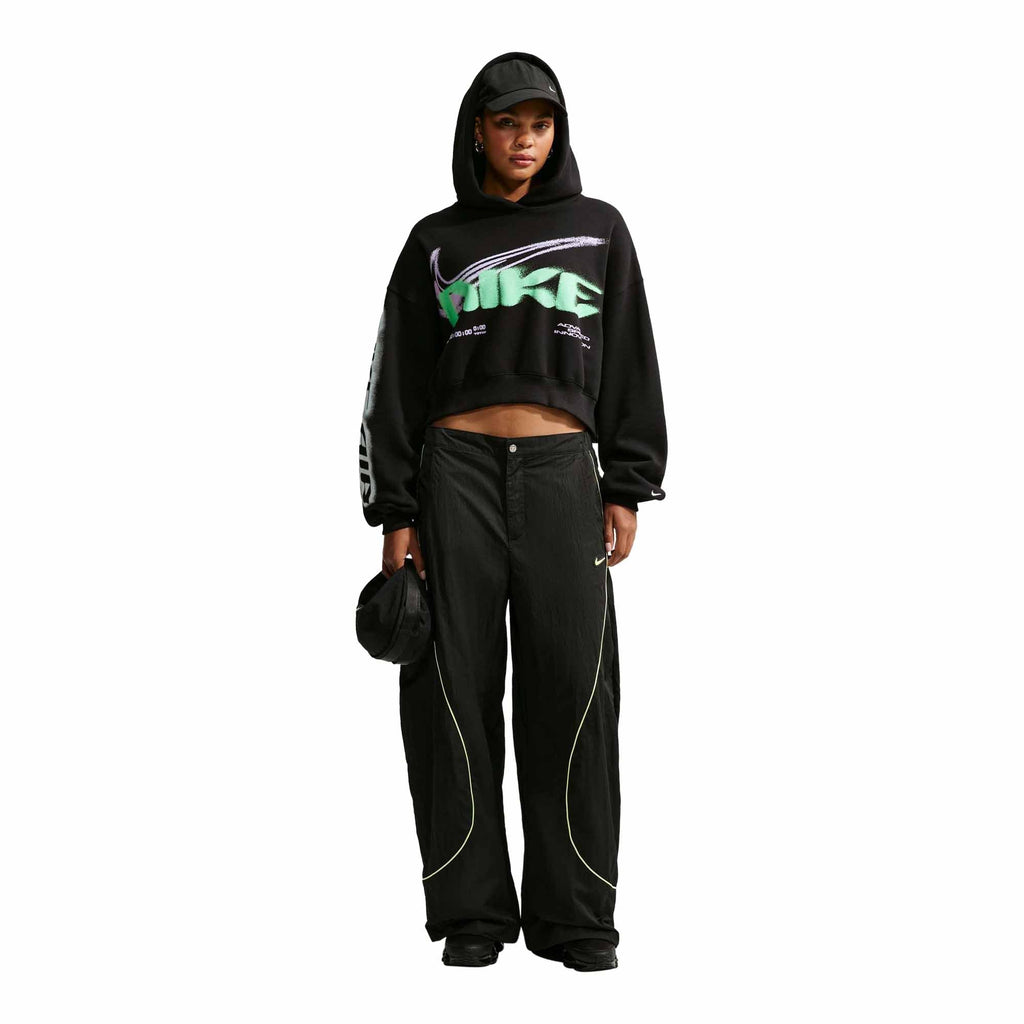 Nike Studio Fleece Women's Cropped Oversized Pullover Hoodie