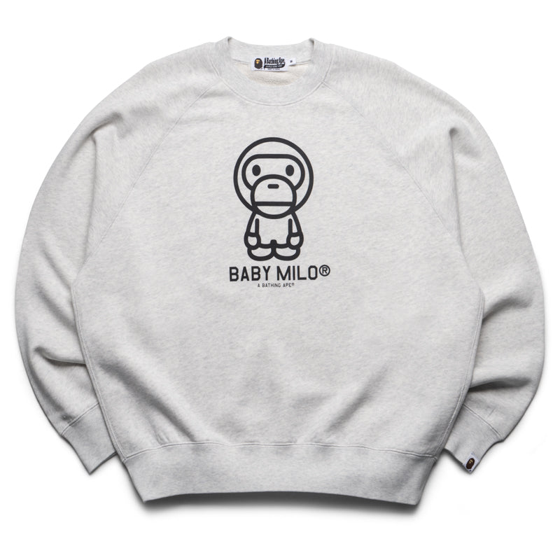 A Bathing Ape Heavy Wash Baby Milo Crewneck - Gray
