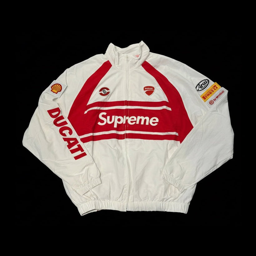 SUPREME Ducati track jacket white