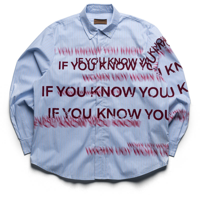 Birth Of Royal Child If You Know Velour Letter Shirt - Blue