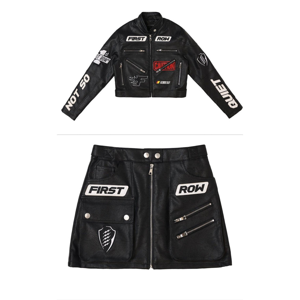 First Row CAUTION NOT SO QUIET RACING JACKET AND SKIRT SET