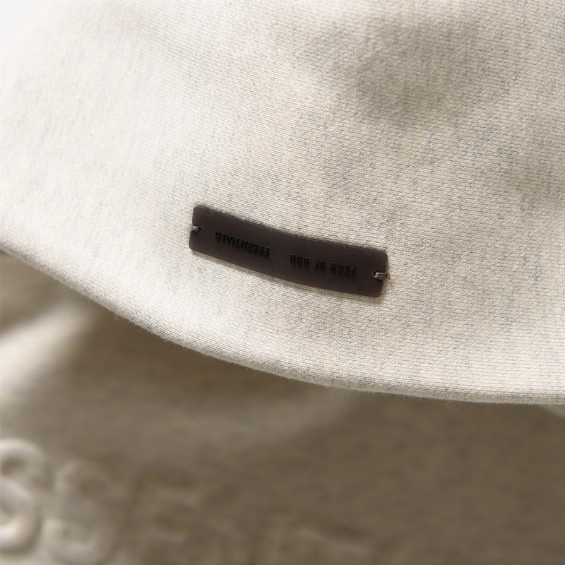 Kids Fear Of God Essentials Embossed Classic Hoodie - Oatmeal Heather