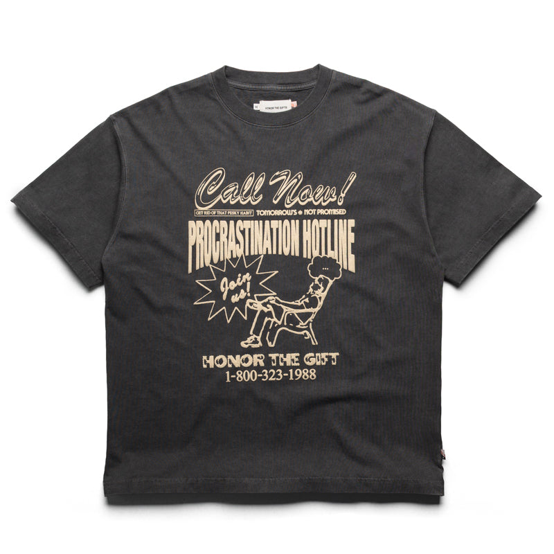 Honor The Gift Procastination Hotline Tee - Black