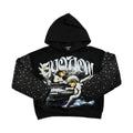 MIXED EMOTIONS - FALLEN ANGELS RHINESTONE BLACK HOODIE