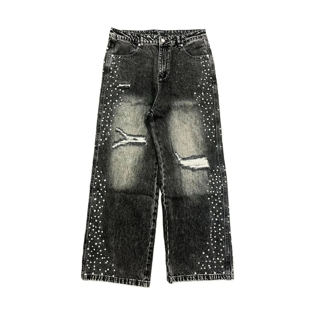 Mixed Emotion "Grey Stone" Baggy Jeans