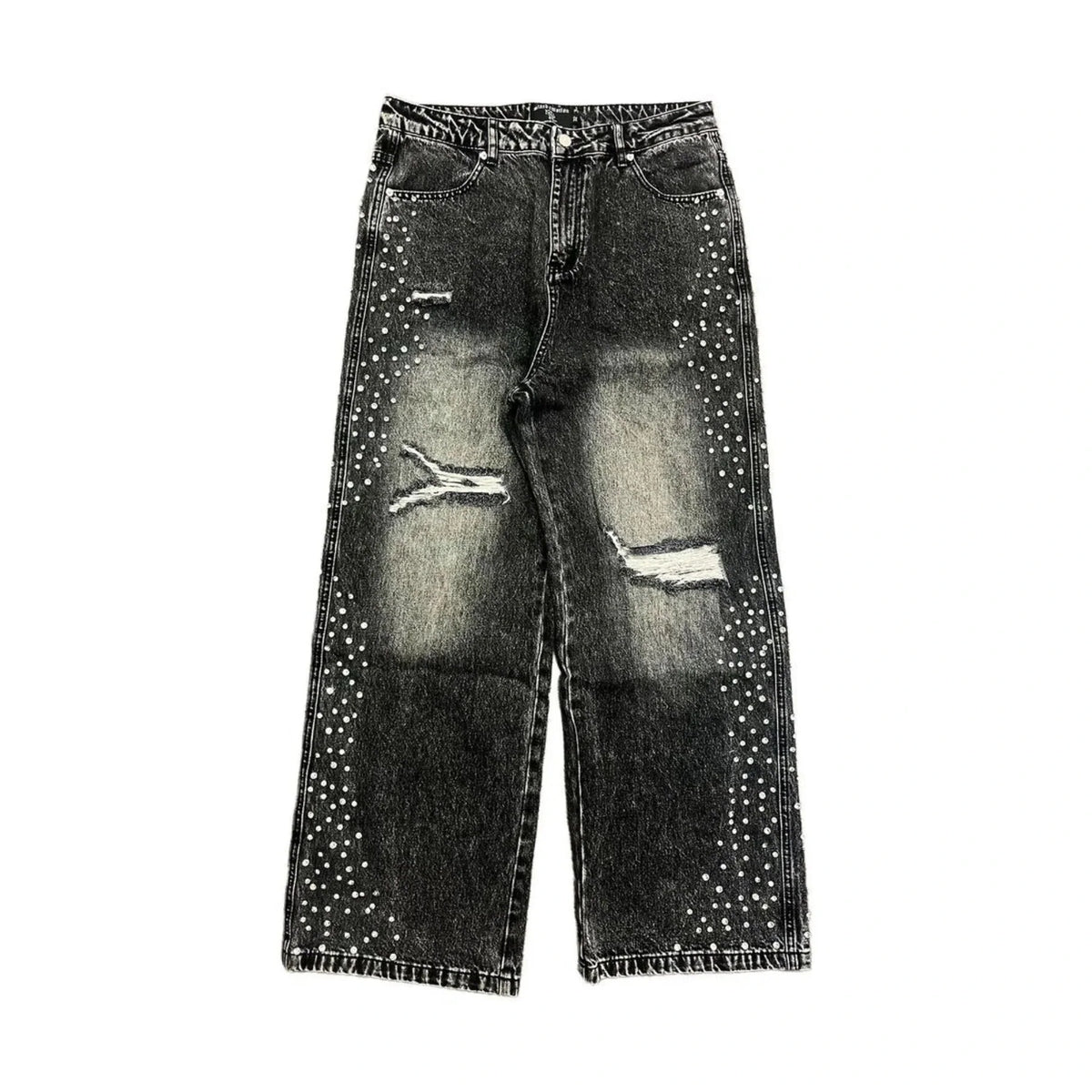Mixed Emotion "Grey Stone" Baggy Jeans
