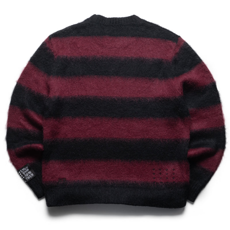 Ksubi Rugged Mohair Knit Ox Crewneck - Black/Burgundy