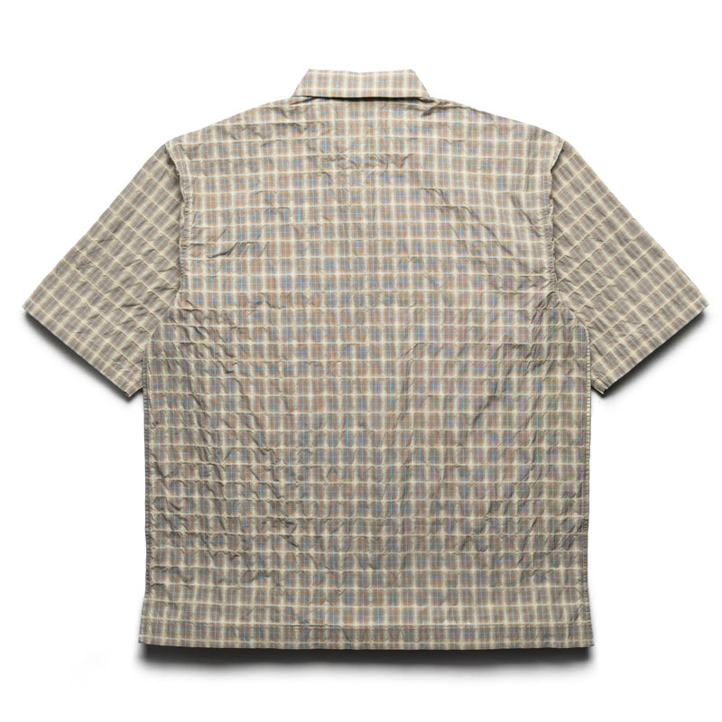 Metalwood Studio Oversized Snap Top Polo - Tan Plaid