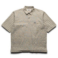 Metalwood Studio Oversized Snap Top Polo - Tan Plaid