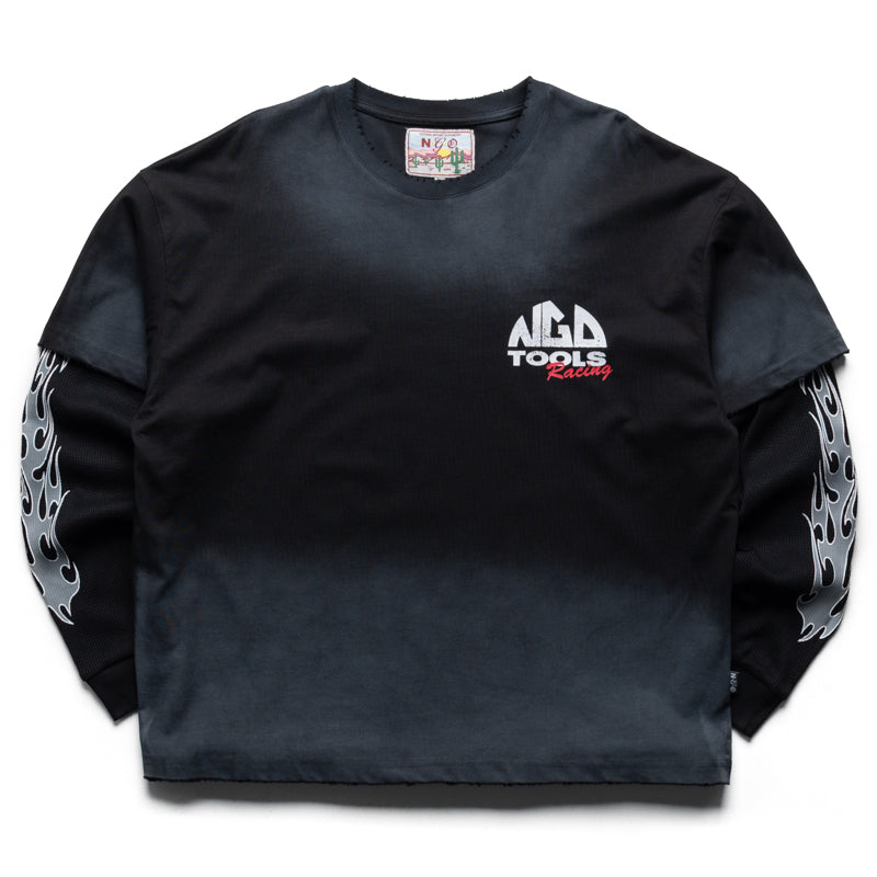 Nothing Grows Overnight Tools Thermal Layer L/S Tee - Black