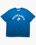 One Of These Days Good Luck Mustangs Tee - Royal Blue