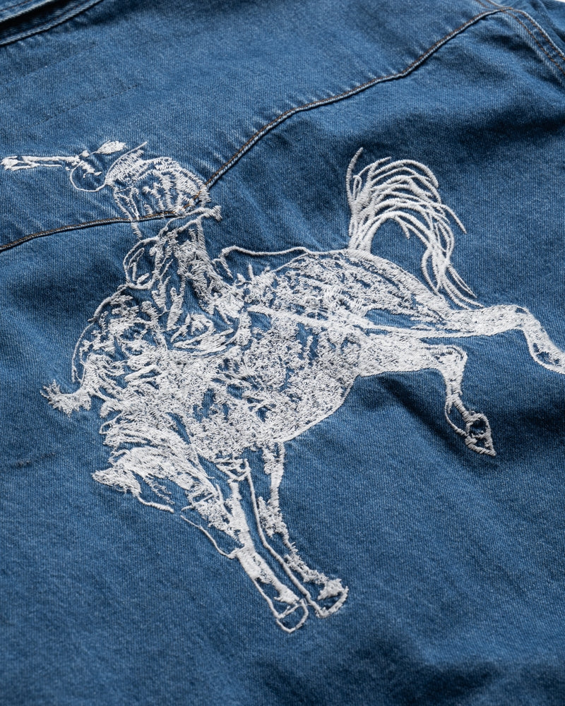 One Of These Days Denim Western Shirt - Blue