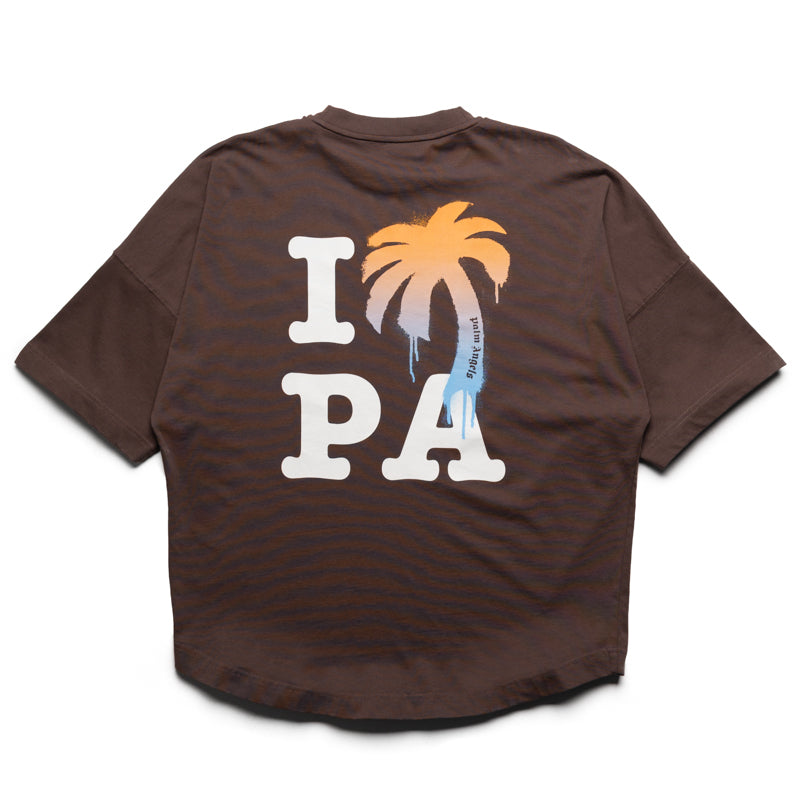 Palm Angels I Love PA Over Tee - Brown