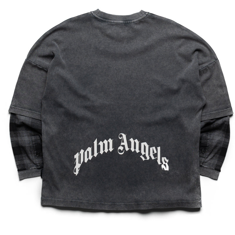 Palm Angels Skull Double Layer Shirt - Black/Off White