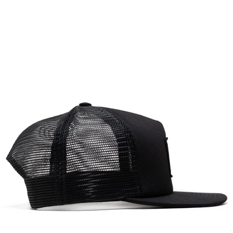Parra Measuring Tape Logo 5 Panel Hat - Black